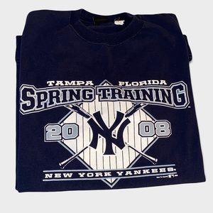 Authentic New York Yankees 2008 Spring Training Tampa FL Tee Sz L